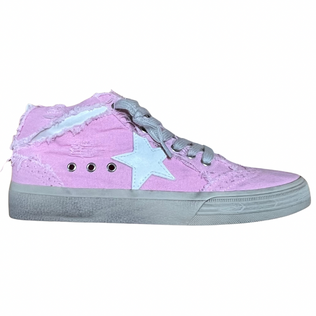 Paulina Mid Sneakers - Pink Canvas